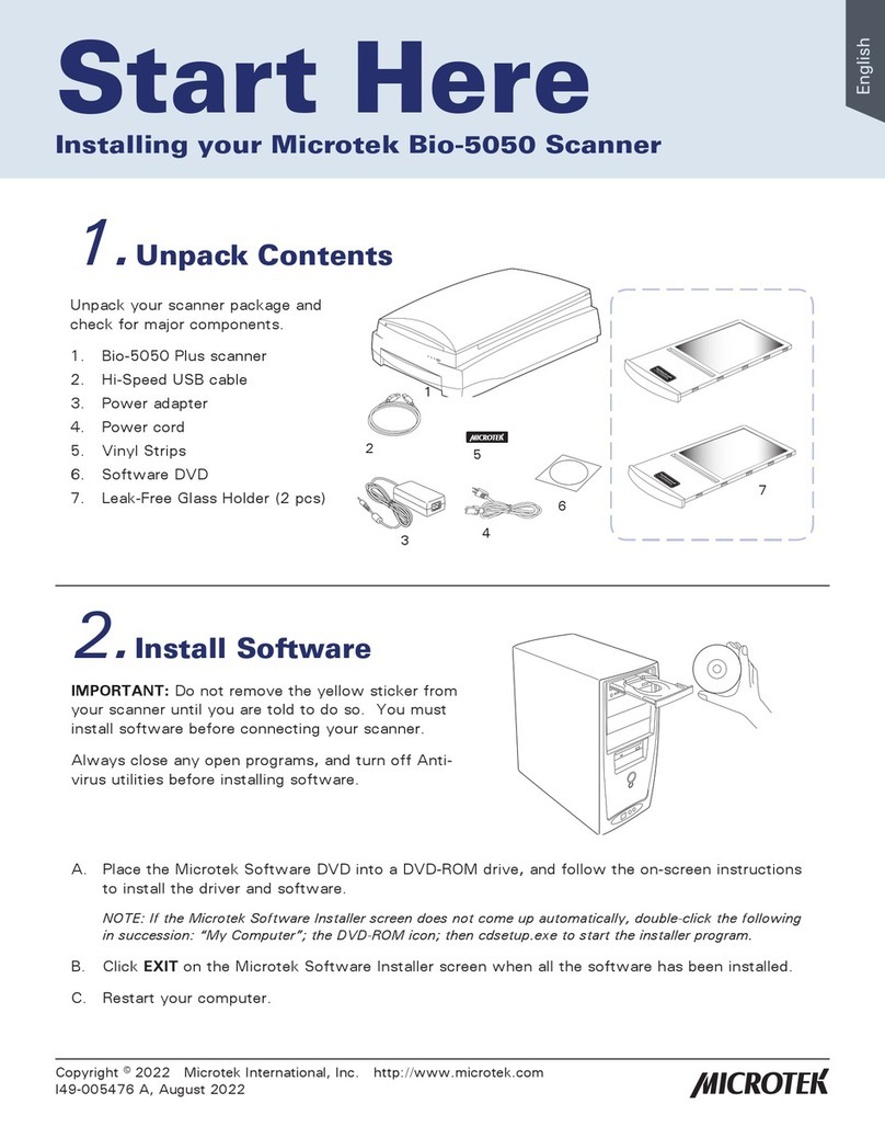 Microtek Bio-5050 Instruction Manual