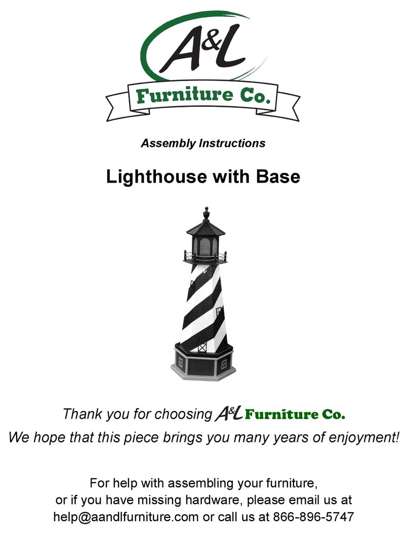 A&L Furniture Lighthouse with Base Assembly instructions