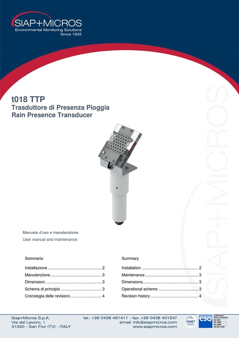 SIAP+MICROS t018 TTP User manual and maintenance SIAP+MICROS t018 TTP User manual and maintenance