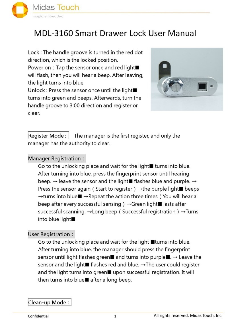 Midas Touch MDL-3160 user manual