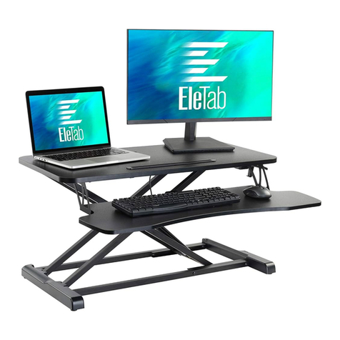 eletab Sit-Stand Desktop Workstation installation manual
