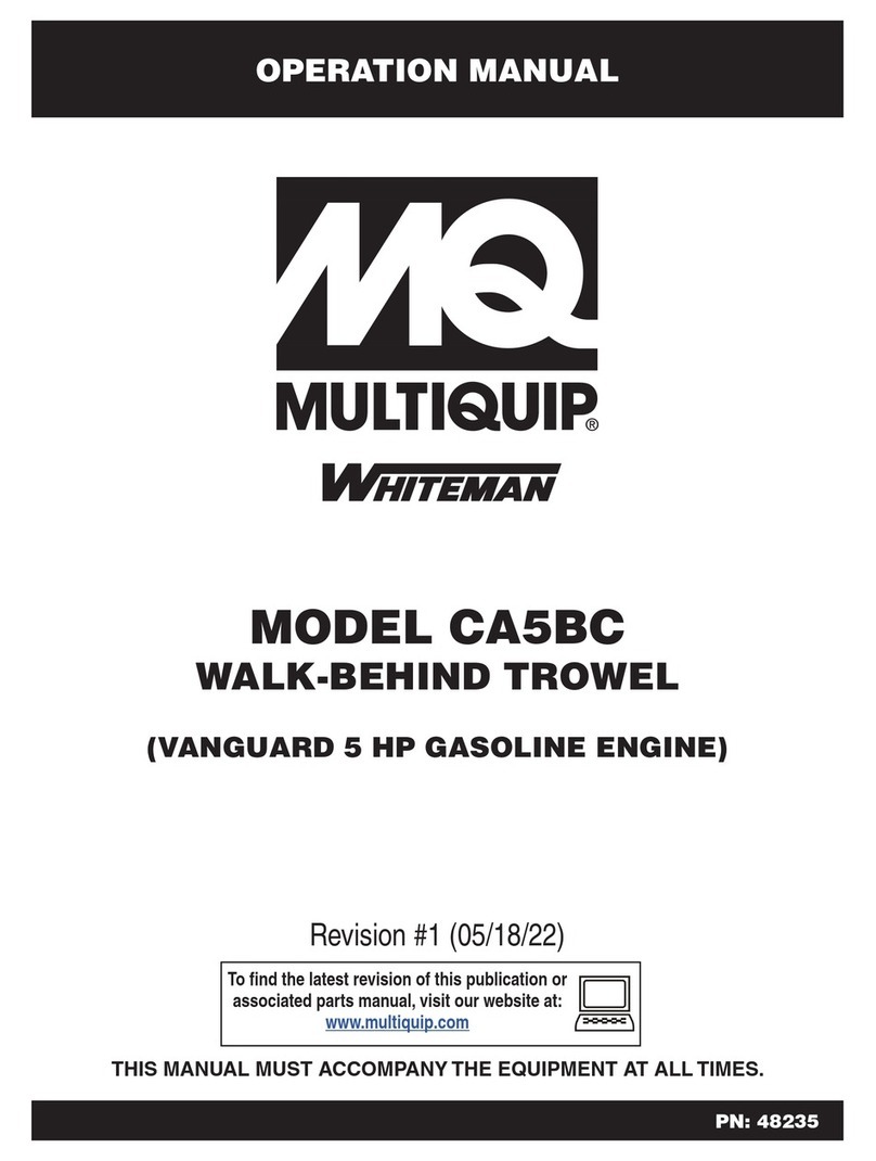 MULTIQUIP Whiteman CA5BC Operation manual