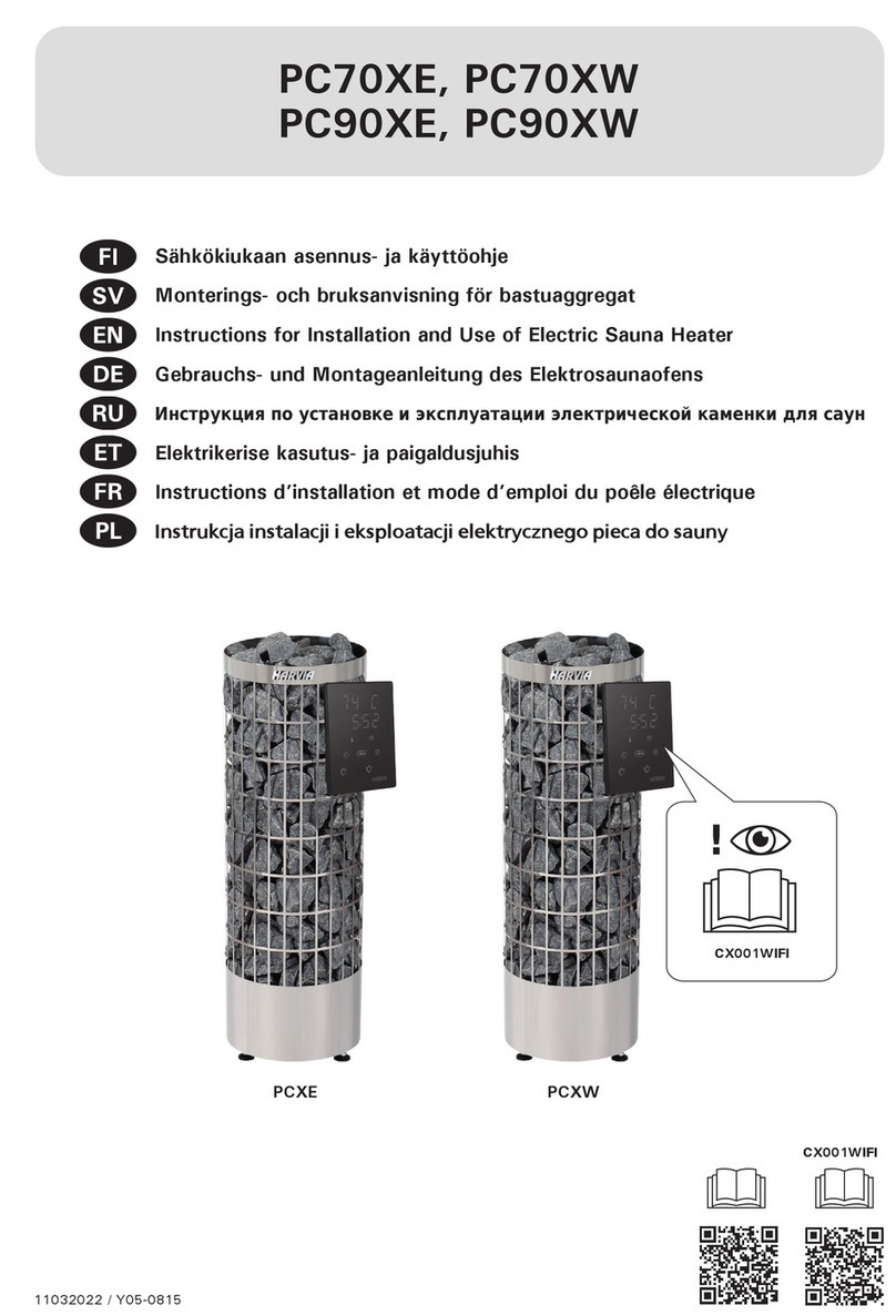Harvia Cilindro PCXE Series User manual