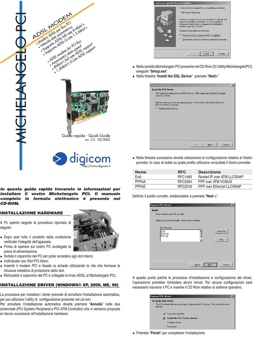 Digicom Michelangelo Gateway quick guide