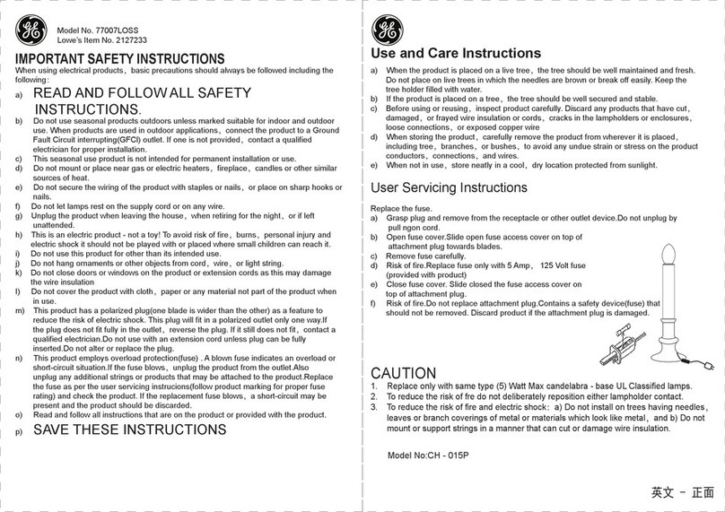 GE 77007LOSS manual