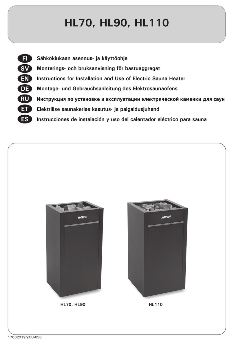 Harvia HL110 Instructions for installation and use