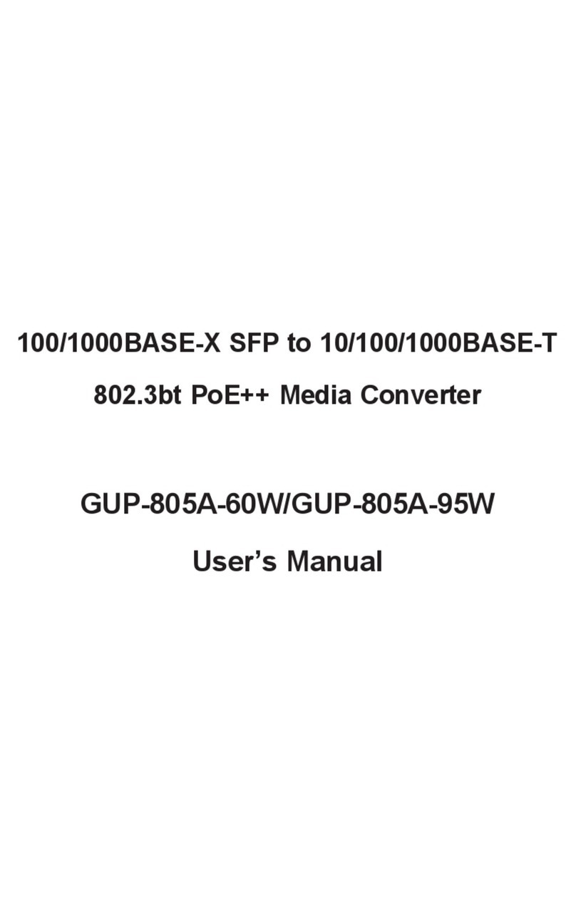 Planet Networking & Communication GUP-805A-60W User manual