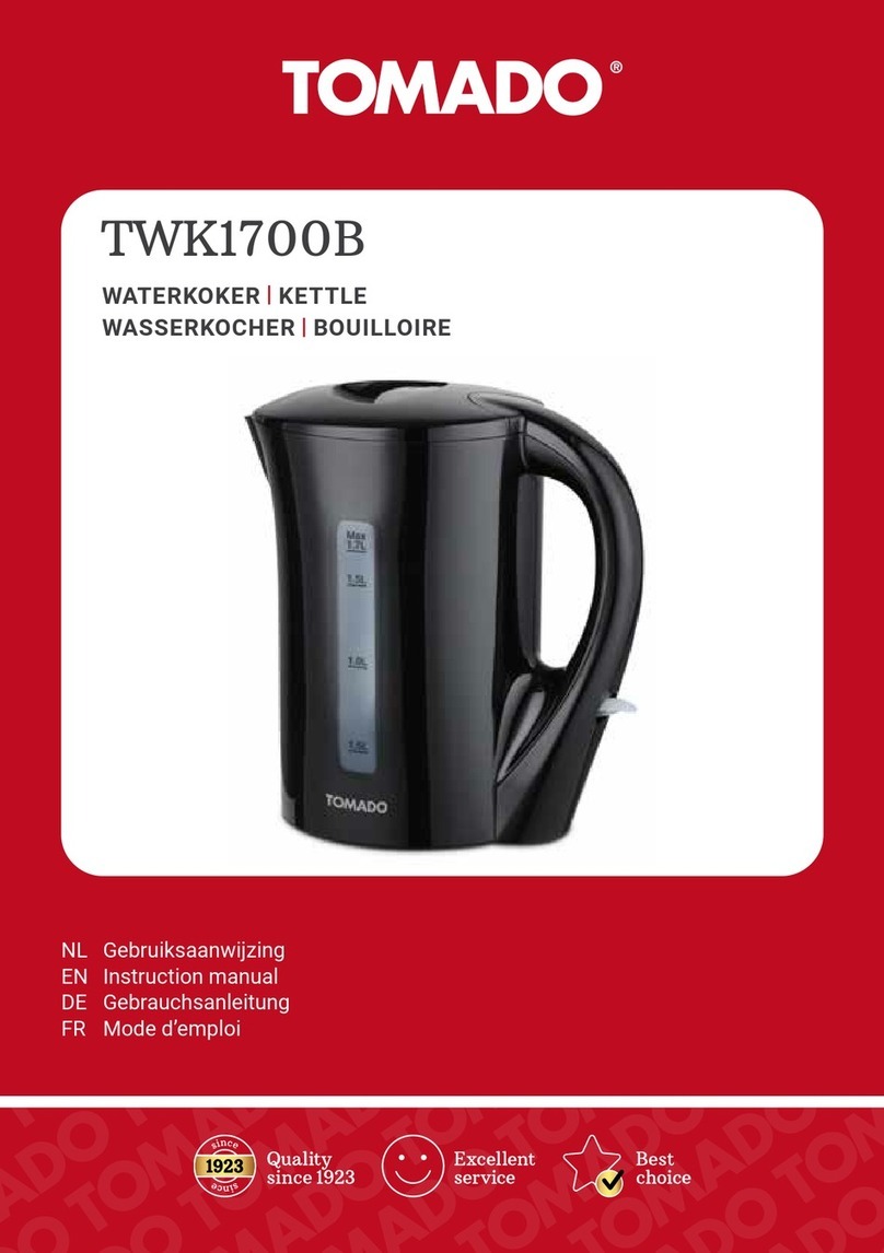 tomado TWK1700B instruction manual