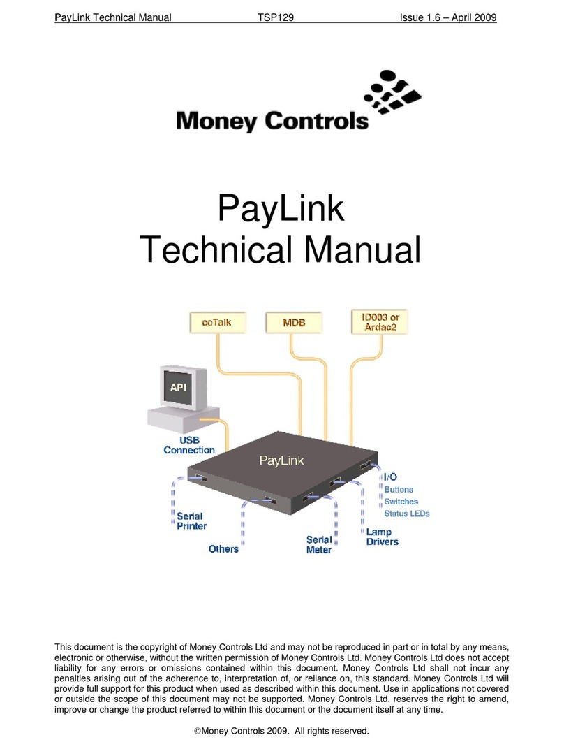 Money Controls PayLink Technical manual Money Controls PayLink Technical manual