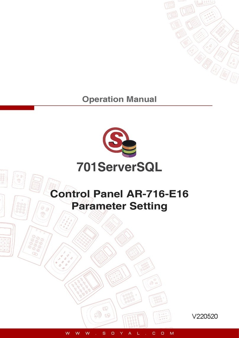 Soyal AR-716-E16 Parameter-setting manual