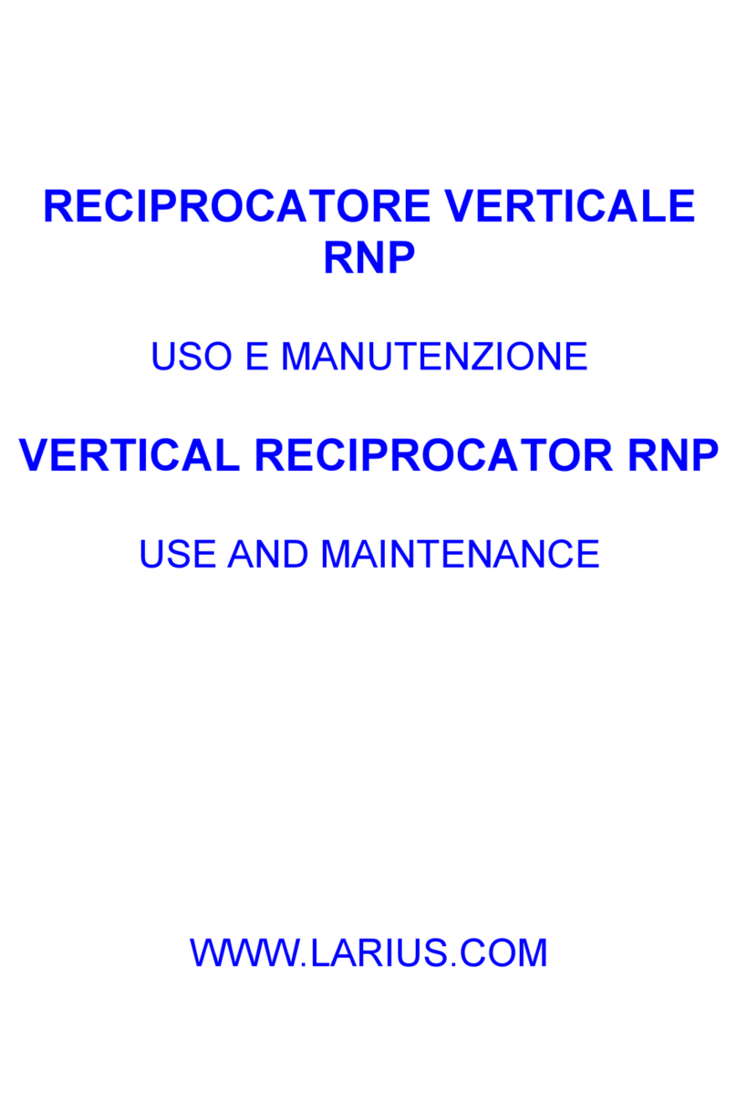 Larius RNP15 Use and maintenance