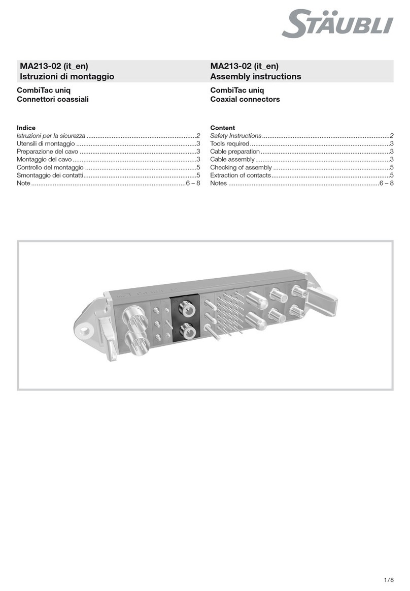 Staubli CombiTac MA213-02 User manual