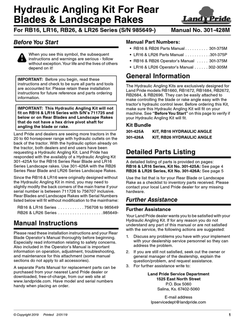 Land Pride RB16 Series Manual instruction Land Pride RB16 Series Manual instruction
