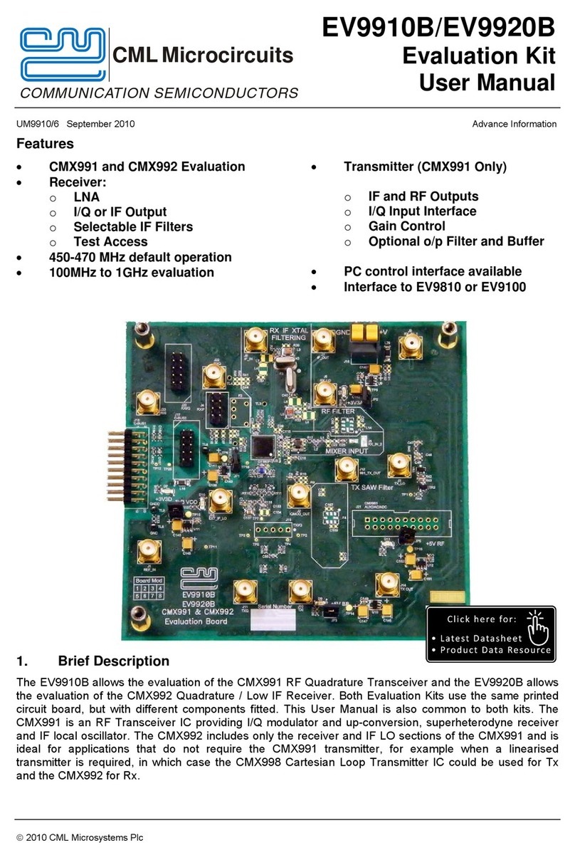 CML Microcircuits EV9910B user manual