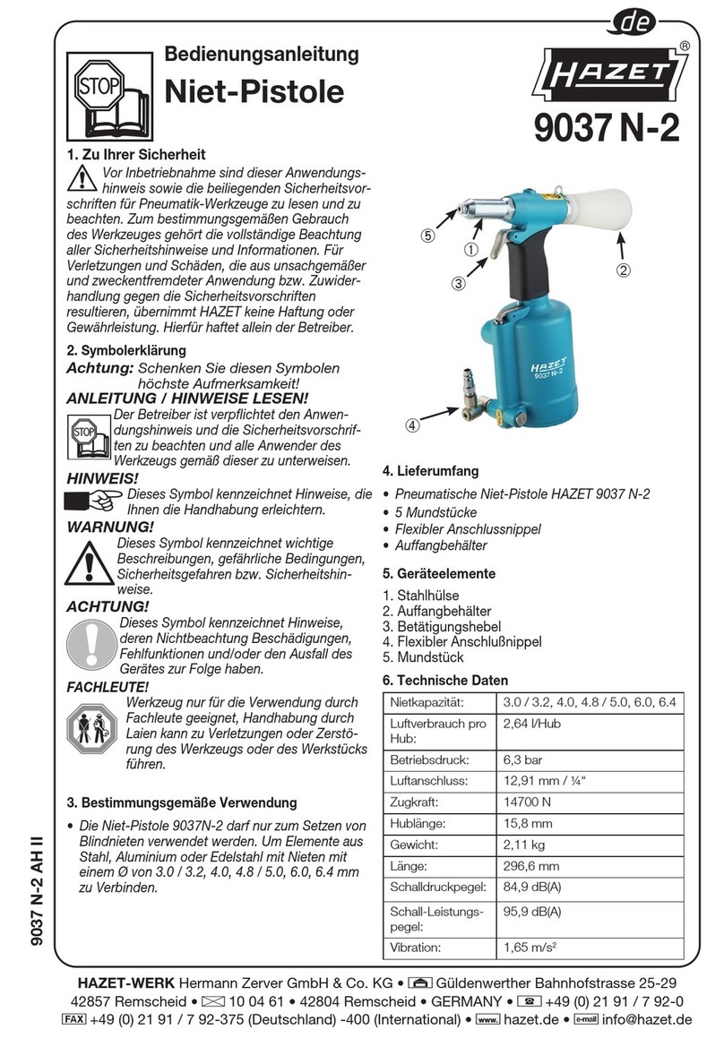 Hazet 9037 N-2 operating instructions