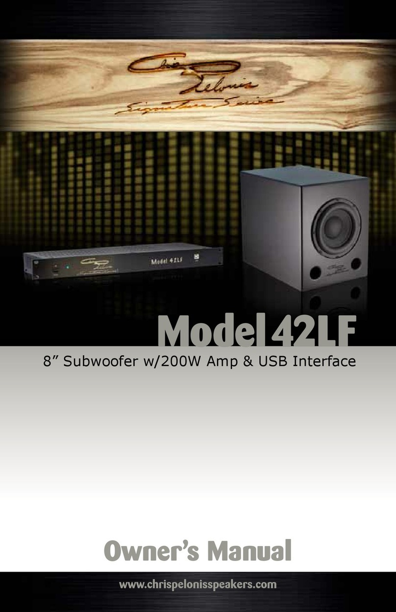 Pelonis Sound and Acoustics Signature Series owner's manual