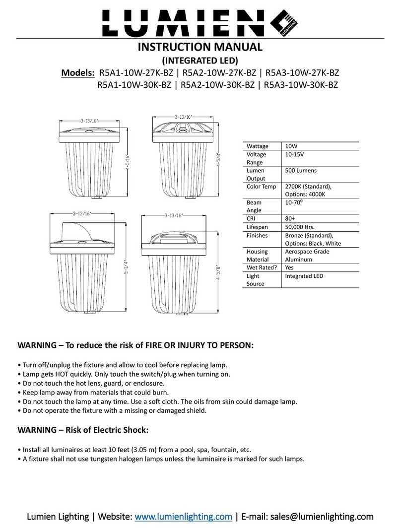 LUMIEN R5A1-10W-27K-BZ User manual