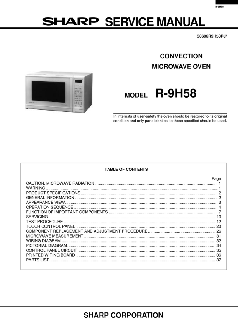 Sharp R-9H58 User manual