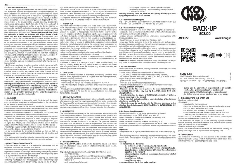Kong 802.100 User manual