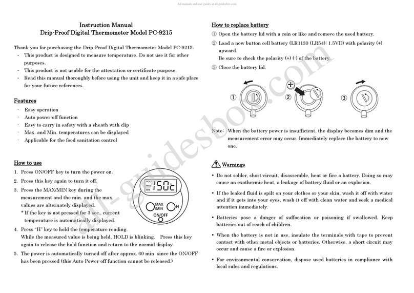 SATO KEIRYOKI PC-9215 instruction manual