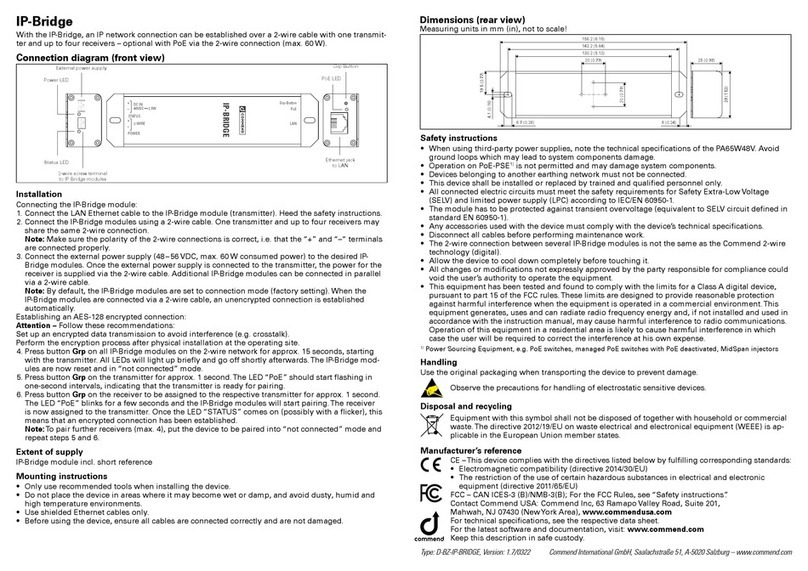 Commend IP-Bridge quick start guide
