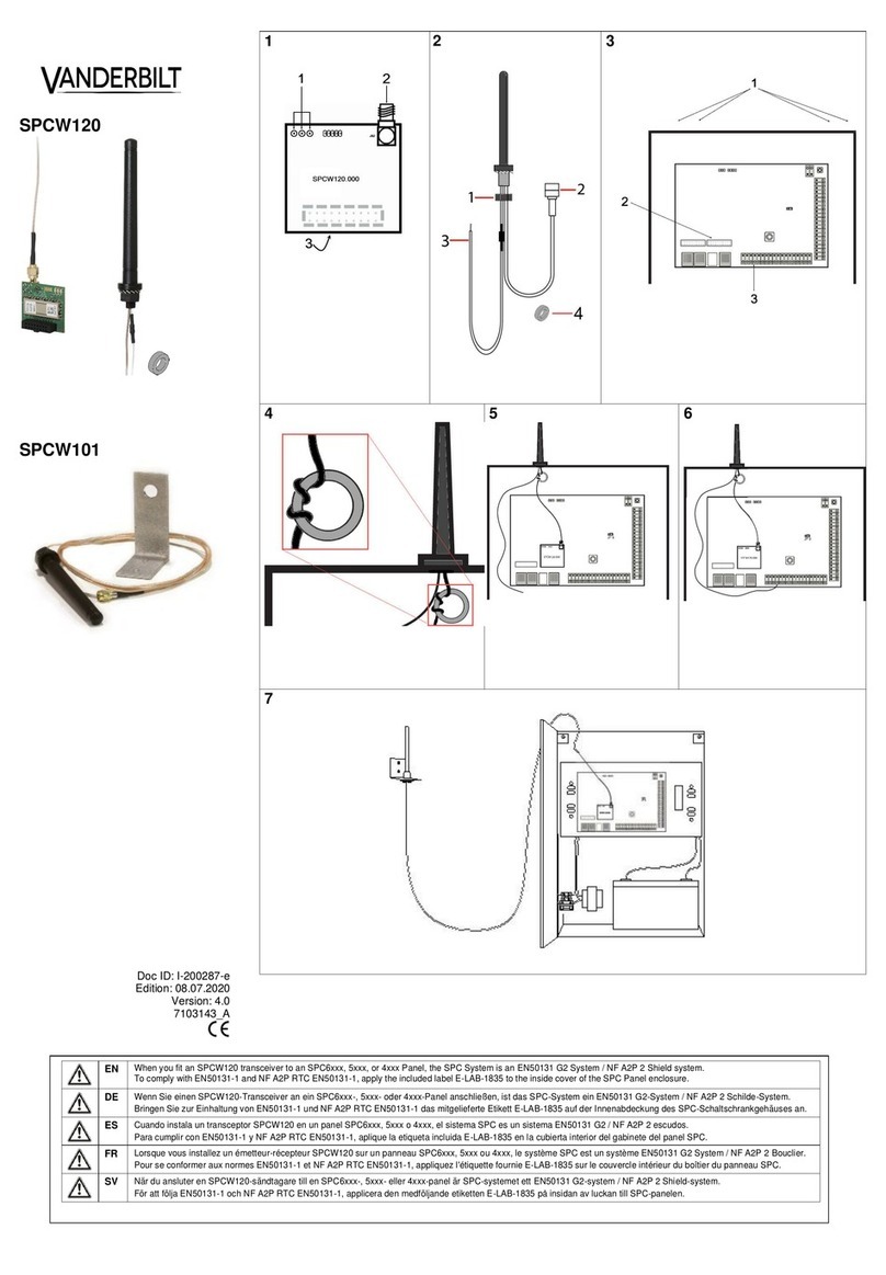 Vanderbilt SPCW120 manual