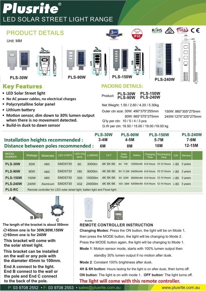 Plusrite PLS-30W User manual