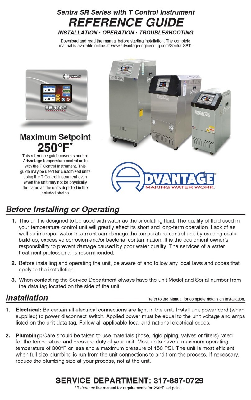 Advantage Sentra SR Series User manual