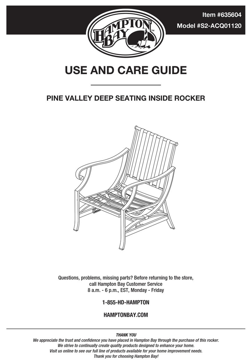 HAMPTON BAY S2-ACQ01120 Use and care guide