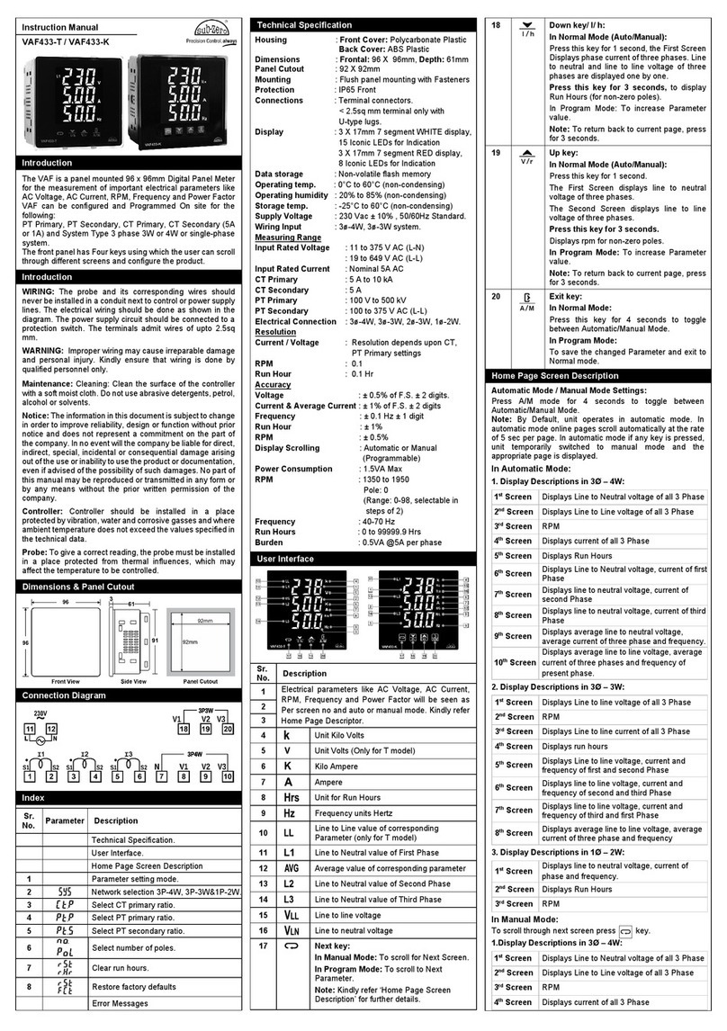 Sub-Zero VAF433-T instruction manual