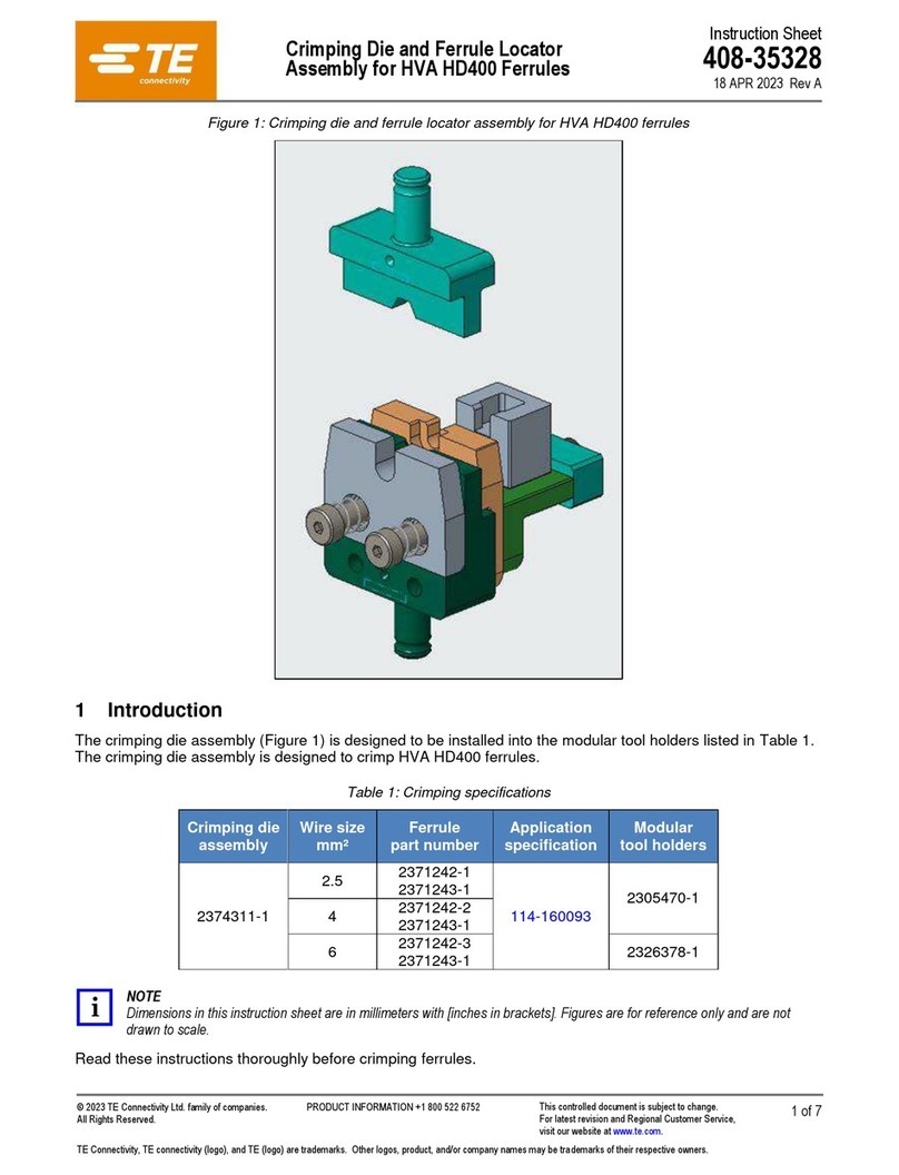 TE Connectivity HVA HD400 User manual