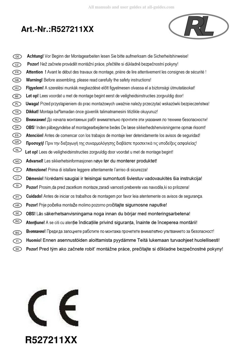 Reality Leuchten R527211 Series Quick start manual