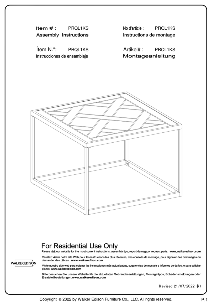 Walker Edison PRQL1KS User manual