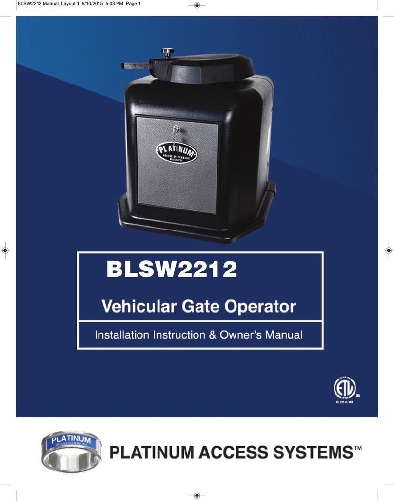 Platinum Access Systems BLSW2212-B Service manual