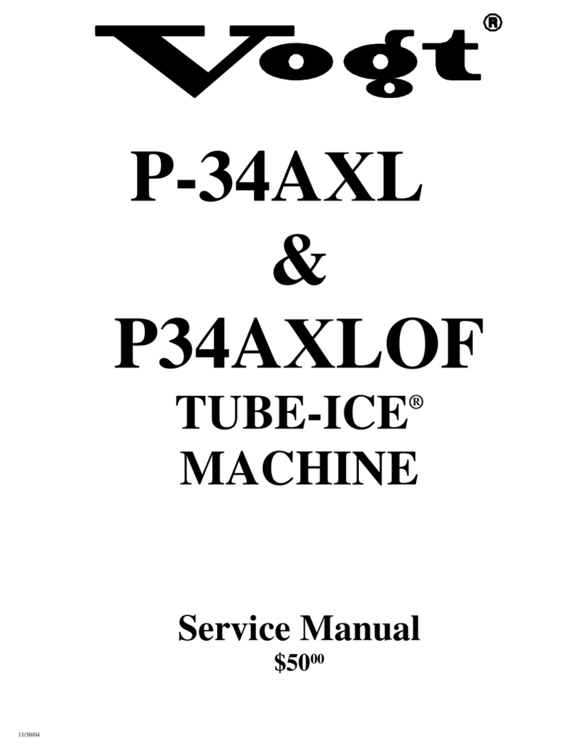 Vogt TUBE-ICE P-34AXL Service manual