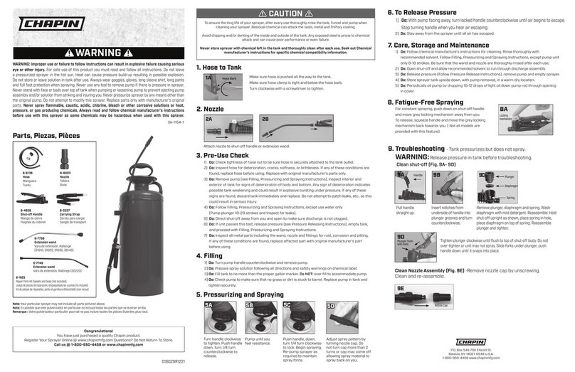 Chapin 31430 manual