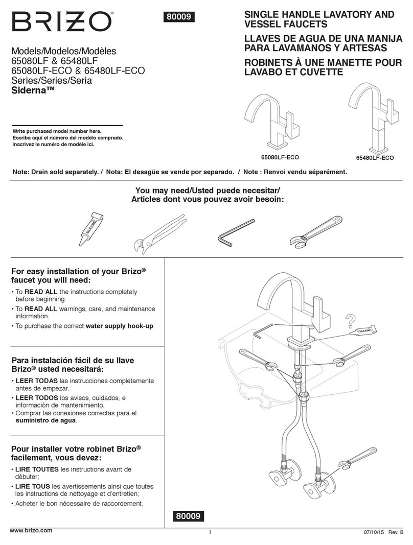 Brizo Siderna 65480LF manual