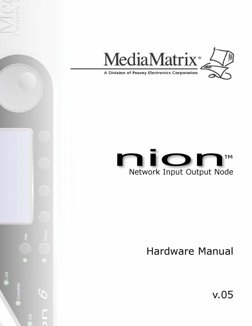 Peavey Electronics Corporation MediaMatrix nion N Series User manual