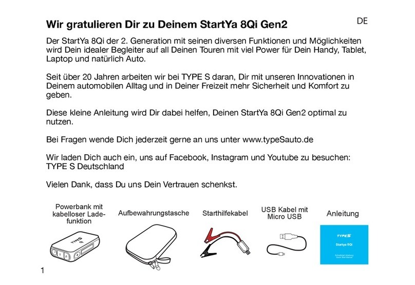 TypeS StartYa 8Qi Gen2 User manual