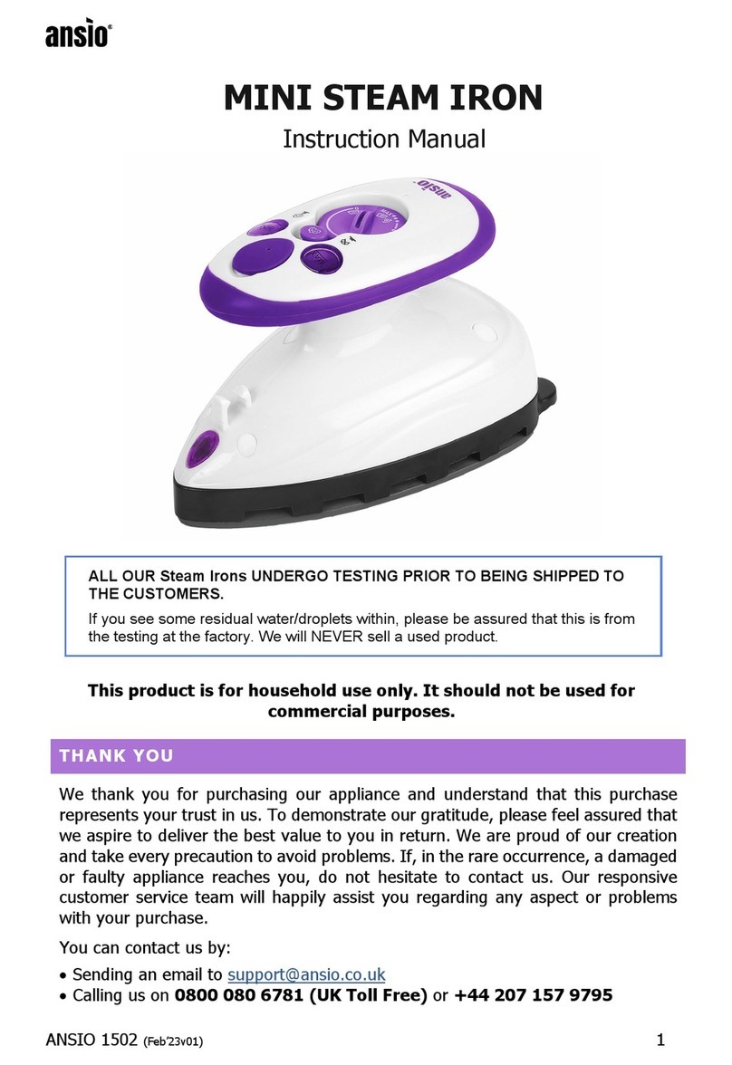 ansio MINI STEAM IRON User manual