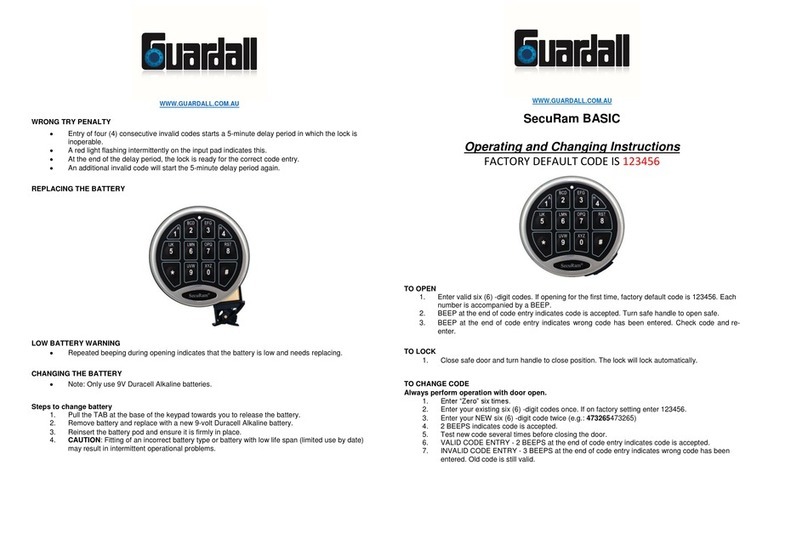 Guardall SecuRam BASIC User manual