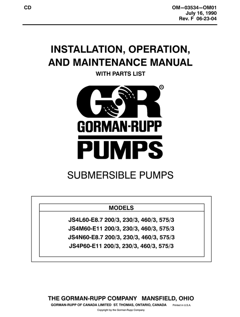 Gormann-Rupp Pumps JS4L60-E8.7 200/3 User manual