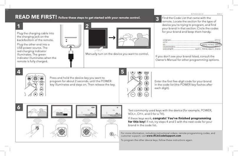RCA RCTC8GB quick start guide