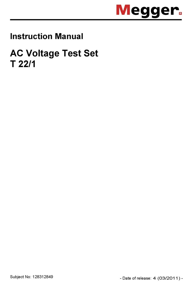 Megger T 22/1 instruction manual