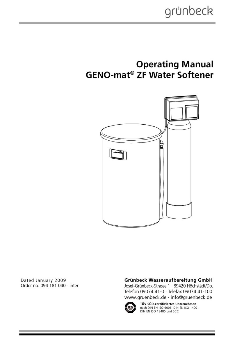 Grunbeck GENO-mat ZF 65 operating manual