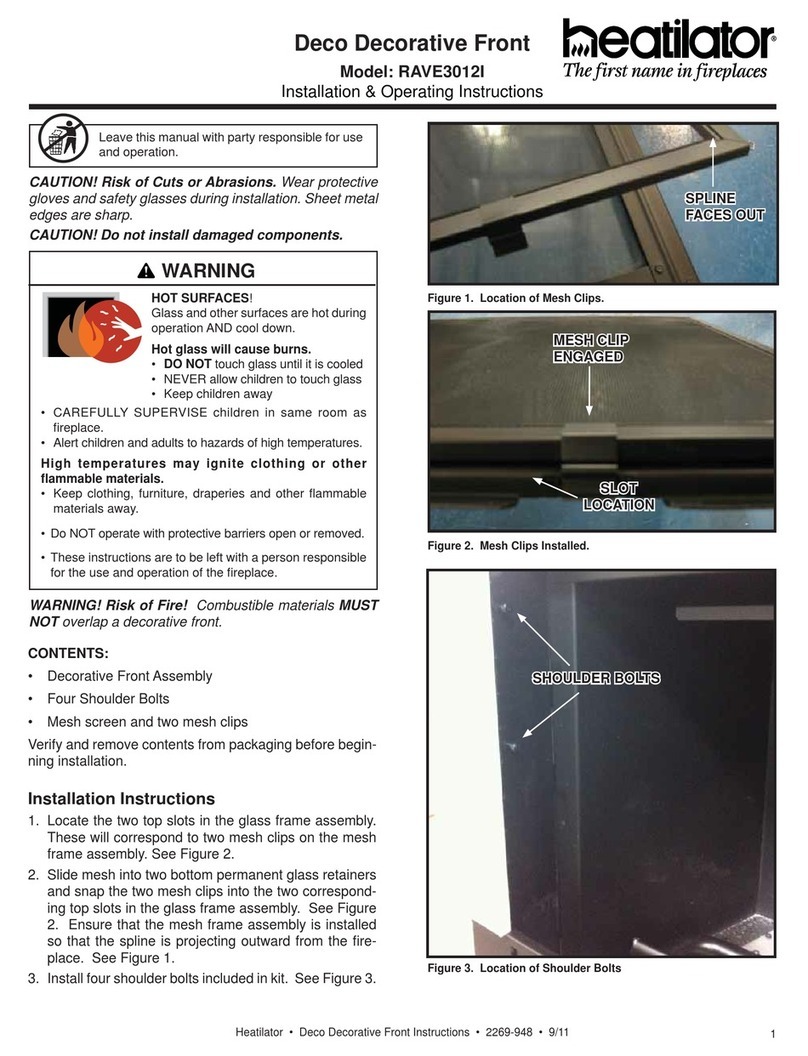 Heatilator RAVE3012I Installation & operating instructions Heatilator RAVE3012I Installation & operating instructions