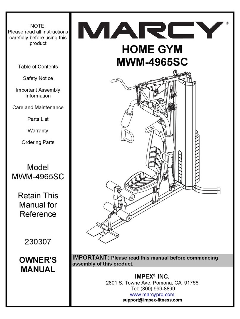 Impex Marcy MWM-4965SC owner's manual