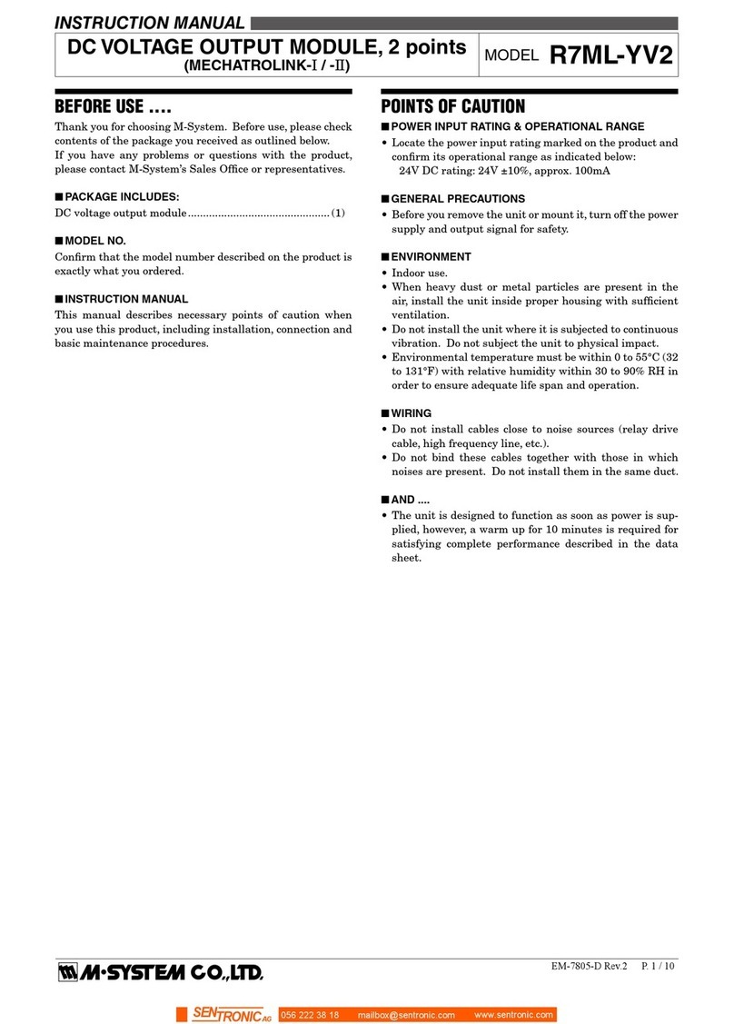 M-system R7ML-YV2-R User manual M-system R7ML-YV2-R User manual