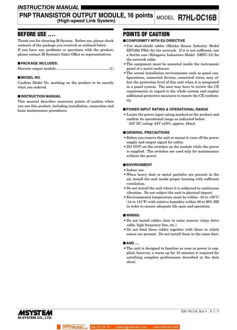 M-system R7HL-DC16B-R User manual