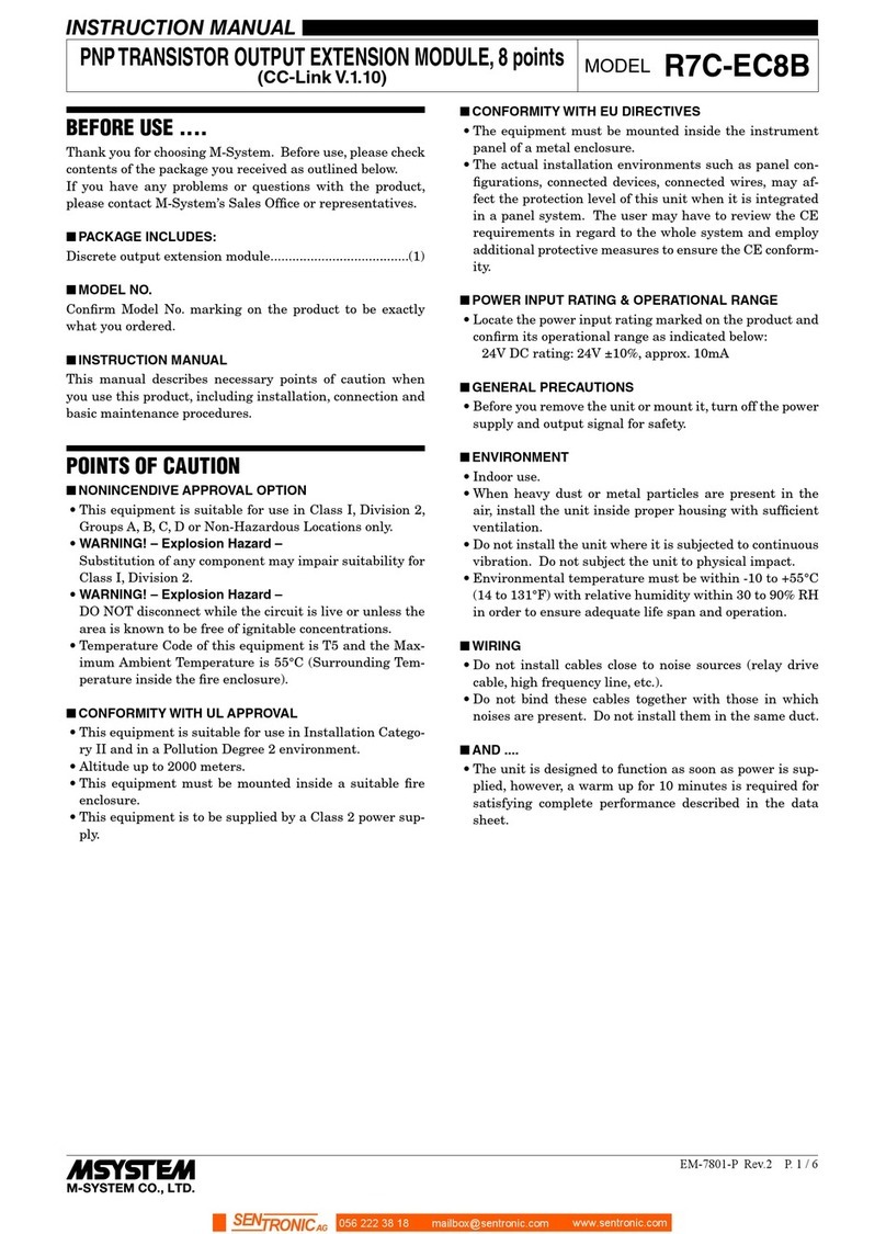 M-system R7C-EC8B/UL instruction manual